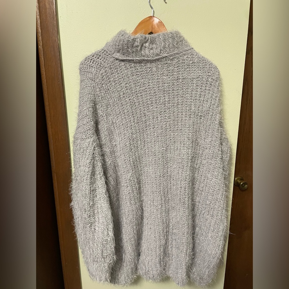 Free People Soft Gray Cowl Neck Sweater - Picture 2 of 3